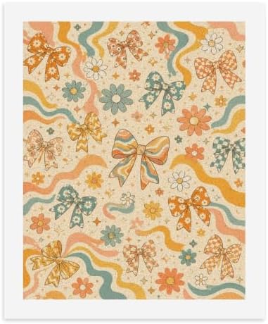 Bozfoxa Paint by Numbers Kit for Adults Beginner Retro Floral Bows - Image 2