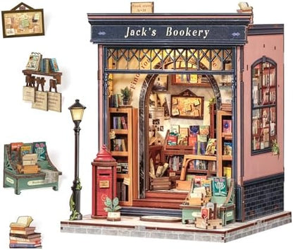 CUTEBEE Book Nook Kit, DIY Miniature House Dollhouse Kit for Adults by CUTEBEE