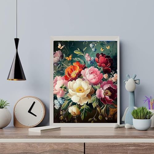 Arttoplus Flowers Paint by Numbers Kit for Adults Beginner 16x20 inch - Image 4