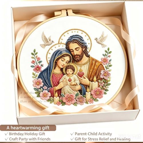 niurenmaoyi Jesus Embroidery Kit for Beginner,Cross Stitch Kit for Adult - Image 4