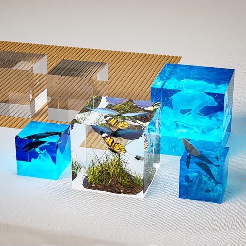 Large Square Resin Mold Silicone,8 Pcs Silicone Square Molds for Epoxy Resin,for Flower Preservation,Candle,Epoxy Resin Crafts,Home Decor - Image 4
