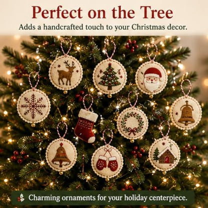 DIY Felt Christmas Ornament Kit - Create Handmade Holiday Decorations - Image 3