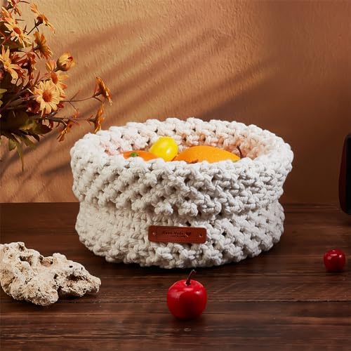 FREEBLOSS Macrame Basket Kit - DIY Macrame Kit with Video Tutorial and 100m Cotton Cord for Storage and Crafting - Image 7