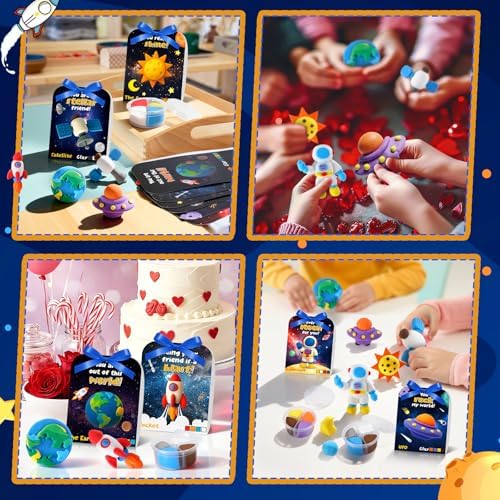 Capoda 30 Sets Outer Space Air Dry Clay Kit for Kids Space Craft Kit Gifts - Image 7