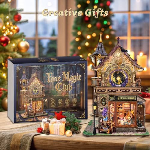 SUNNINO Miniature Dollhouse Kit, Time Magic Club Book Nook Craft for Adults - Image 3