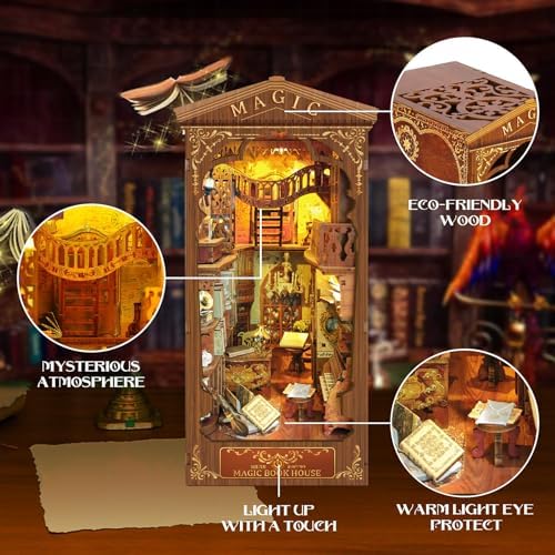 CRIOLPO Dollhouses Book Nook Kits - DIY Miniature Kit for Adults Teens - Image 3