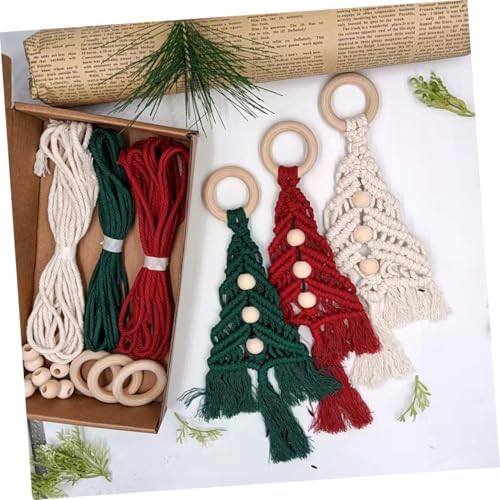 BUGUUYO 1set Macrame Wall Hanging Kit Complete Craft Set Natural Rope Easy Instructions for Stunning Home Decor for Christmas Ornaments and Handmade - Image 5