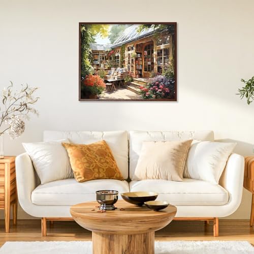 Paint by Numbers Kit for Adults, Bookstore DIY Painting Kit, 16x20 Inch - Image 2