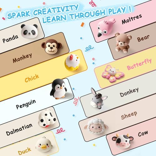 CLYMENE Air Dry Clay Kit for Kids, 12 Animals Modeling Clay with Accessory - Image 6