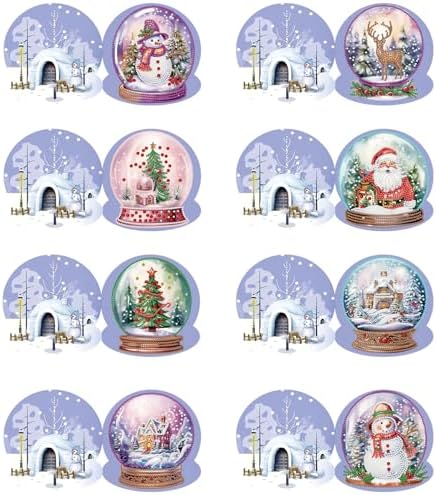 MUNORIAY 8 Pack Christmas Diamond Painting Greeting Card Kits DIY Diamond Art Christmas Cards with Envelopes Xmas 5D Rhinestones Painting Folding Card for Adults DIY Craft Family Friend Xmas Gifts by Unknown