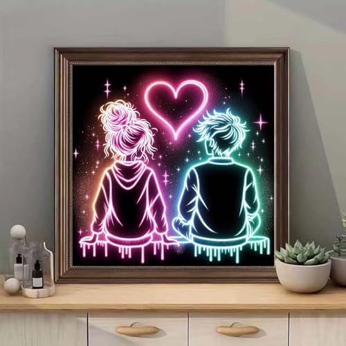 NZNANCHU Paint by Number for Adult,DIY Painting Kits for Adults,Color by Numbers,Paint by Number Canvas Crafts Watercolor for Beginners Hoom Decor (Couples) - Image 6