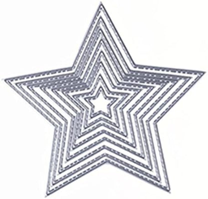 8 Stars Metal Cutting Dies Pentagram Frame Dies for Card Making Handmade Scrapbook Album Paper Embossing Tool - Image 4