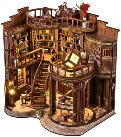 Book Nook Kit for Adults, DIY Miniature House Kit, Fantasy Library by Unknown