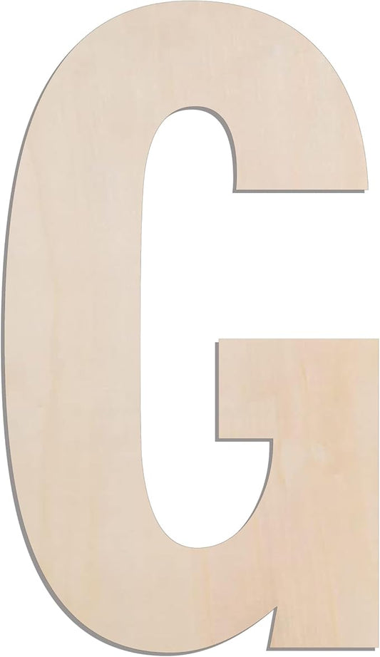 MGTECH 17 Inch Large Wooden Letter G, 1/4 in Thick Big Wood Letter for Crafts and Wall Decor