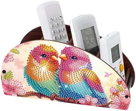 MVVMTOP Diamond Painting Kits Organizer Box, Diamond Art DIY Bird Design Special Shape Diamond Partial Mosaic Handmade Making Kit Organizer Box, Home Dining Living Room Tabletop Art Decoration by MVVMTOP