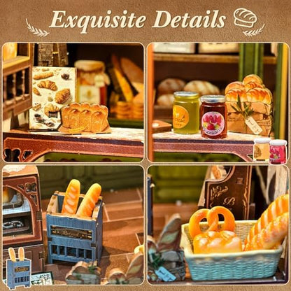 CUTEBEE Book Nook, DIY Miniature House Kit, Bakery Dessert Shop Booknook - Image 5