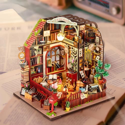 Dollhouse Kit, DIY Miniature House Kit w/LED Music Box, Bookhouse - Image 7
