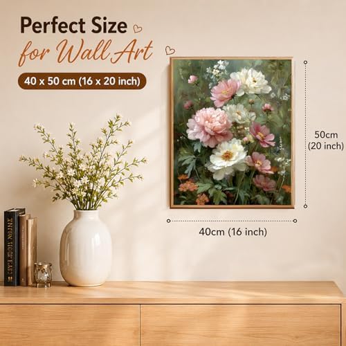 AUKELHJ Paint by Numbers Kit for Adults Beginner, Flowers, 16X20 Inch - Image 3