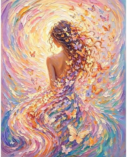 Woman Paint by Numbers Kit for Adults, DIY Oil Painting Canvas 16x20inch by Unknown