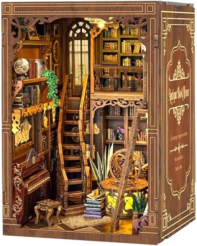 Book Nook Kit DIY Miniature House 3D Wooden Puzzle - Myriad Books House by Homedecorexpert