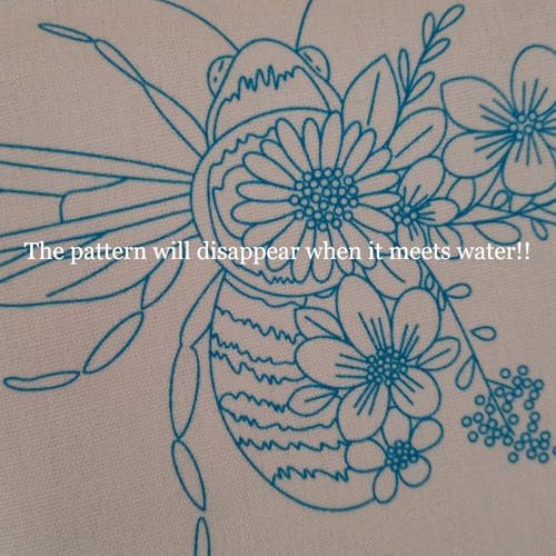 Esffaci Embroidery Starter Kit for Adult Beginner with Bee Pattern Hand Embroidery Set with Embroidery Cloth Hoop Needle Threader Embroidery Floss and Instruction - Image 7