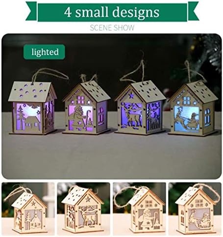 Wood Craft Kits Unfinished Small Houses 3D Cutting Wooden Puzzle Toy for Kids and Adults Build Your Own Perfect Decoration-Including 7 pcs - Image 3