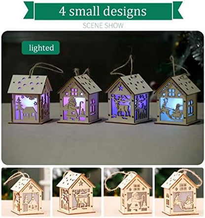 Wood Craft Kits Unfinished Small Houses 3D Cutting Wooden Puzzle Toy for Kids and Adults Build Your Own Perfect Decoration-Including 7 pcs - Image 3