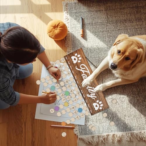 Family Birthday Plaque Tags Wooden Birthday Calendar Board Tags with Rings - Image 7