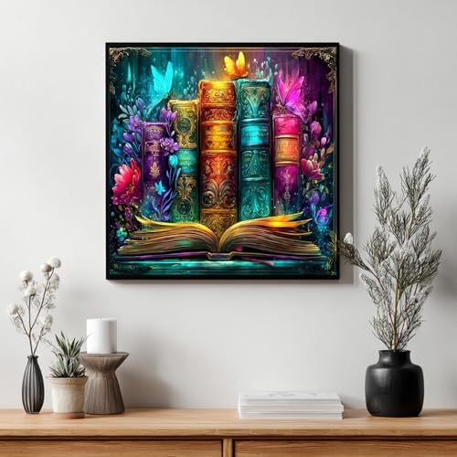 CRZMODE Magical Book Paint by Numbers Kit for Adults, Book Paint by Numbers for Adults, Acrylic Painting Crafts for Home Decor Gift (16x16inch) - Image 3
