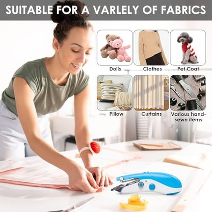 Handheld Sewing Machine,Hand Sewing Machine Portable Kits,Mini Sewing for Beginners and Adults,Easy to Use Suitable for Clothes,Holiday Decoration Production,DIY,Family Travel - Image 6
