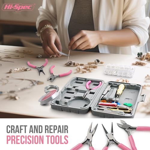 Hi-Spec Jewelry Making Supplies Kit for Adults with Findings Accessories - Image 5