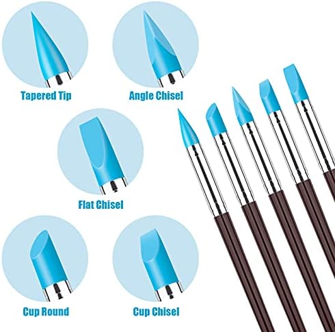 Clatoon 10Pcs Silicone Clay Sculpting Tool, Modeling Dotting Tool - Image 4