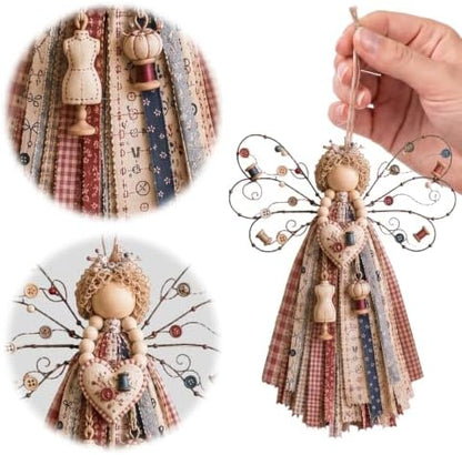 Fabric Angel Wall Hanging Kit, DIY Macrame Craft for Adults Beginners - Image 2