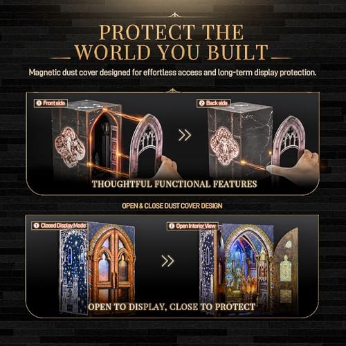 MiniCity 2-Pack DIY Book Nook Kits, Notre-Dame and Milan Cathedral with LED - Image 2