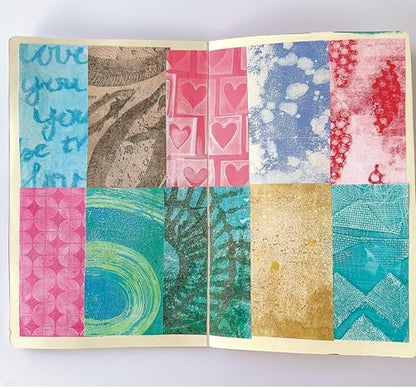 Gelli Arts Journal Kit - All-in-One Printing Kit with 3x5 Gel Plate, Roller, Mini Journal & Mixed Media Supplies, Art Set for DIY Crafts, Handmade Projects for Kids or Adults - Image 5