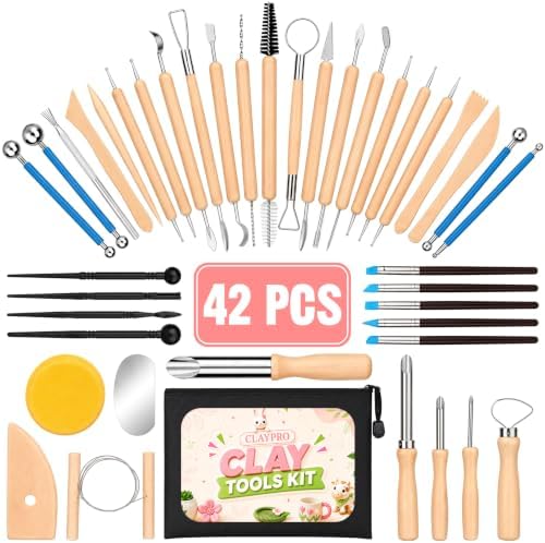 CLAYPRO 42Pcs Clay Tools Kit, Ceramic & Pottery Tools for Adults by Unknown