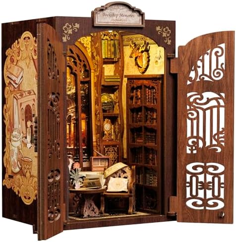 CUTEBEE Book Nook Kit DIY Miniature House Dollhouse Bookstore by CUTEBEE