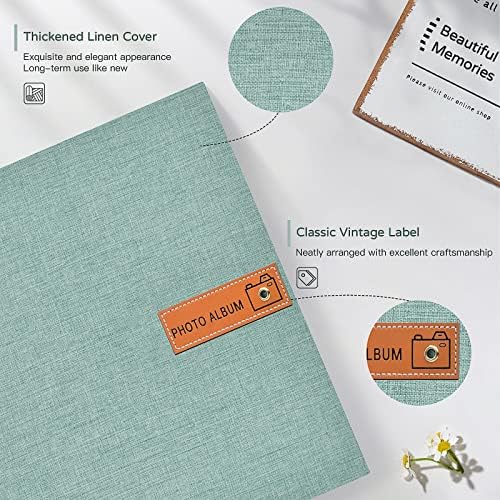 Popotop Large Photo Album Self Adhesive 4x6 5x7 8x10 Scrapbook Album DIY Picture Book,Gifts for Mom,Family Baby and Wedding,with Metal Pen and Plastic Board - Image 3
