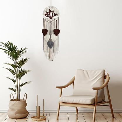 FREEBLOSS Tree of Life DIY Macrame Kit Leaves Macrame Tapestry Macrame Wall Hanging with Video Tutorials Macrame Wall Hanging Supplies Macrame Wall Decor for Living Room for Beginners Adults