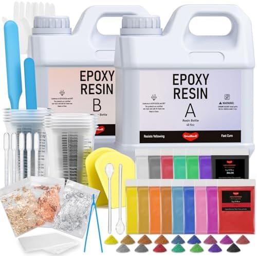 Smallbudi 80 Oz Crystal Clear Epoxy Resin Kit, Casting Resin for Beginners by Smallbudi