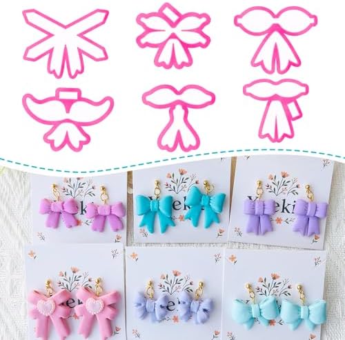 Xaekicr Bow Shape Polymer Clay Cutters for Polymer Clay – Clay Cutters & Clay Molds, Decorative Earring, Tools Set by Xaekicr