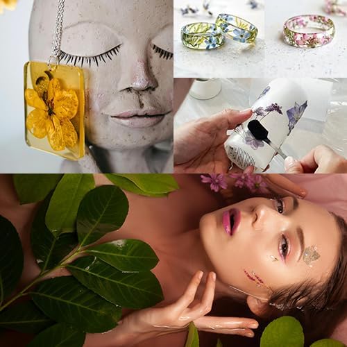 140 PCS Yellow Real Pressed Dried Flowers and Leaves with Butterfly Stickers & Tweezers – Natural Dried Flowers for Resin, Candle, Jewelry, Scrapbooking & DIY Crafts (Yellow 140)