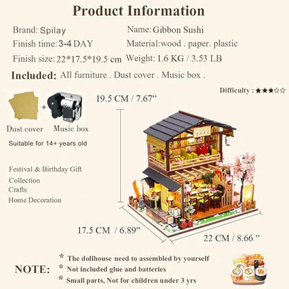 Spilay Book Nook Kit for Adults, Japanese DIY Miniature House Kit - Image 4