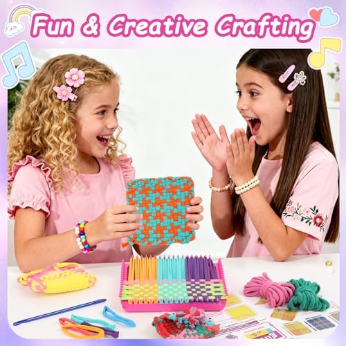216 PCS Loom Loops Refill for Weaving Loom Kit Toys, Elastic Potholder Loom Loops DIY Arts and Crafts Supplies Set for Kids Beginners Christmas Birthday Gifts for Girls 5 6 7 8-12 13 Year Old - Image 3