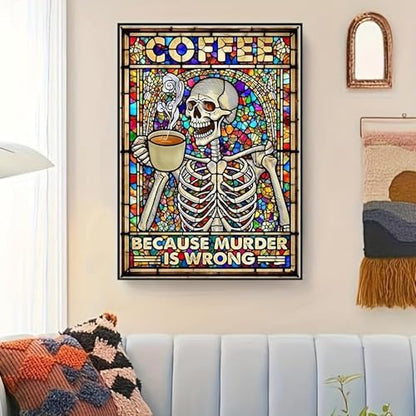 Halloween Skeleton Paint by Numbers Kit for Adults Canvas, Frameworkless - Image 4