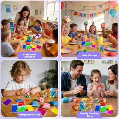 EDIFON Air Dry Clay, 96 Colors Foam Magic Modeling Clay for Kids DIY Crafts - Image 5