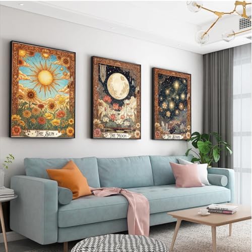 AIBOERL 3 Pack Paint by Numbers Kit for Adults Beginner,Tarot,12X16In - Image 2