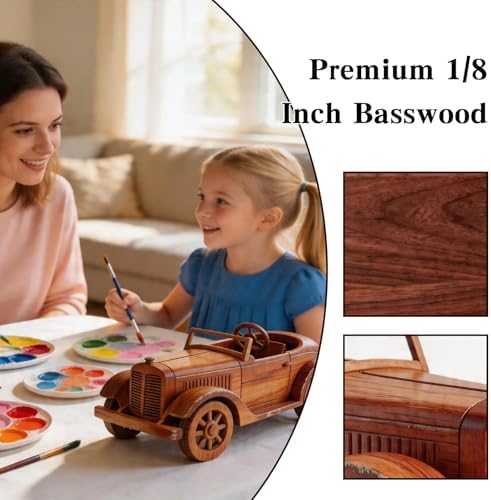 6 Pack 12x12x1/8 Inch 3mm Basswood Sheets Unfinished Wood Blanks for Laser Cutting Engraving Wood Burning DIY Crafts - Image 3