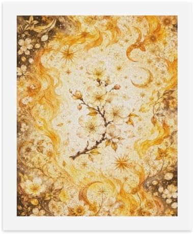 Bozfoxa Paint by Numbers Kit for Adults Beginner Golden Moon Floral - Image 2