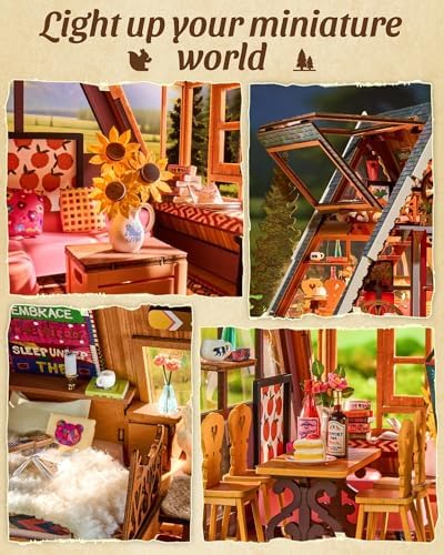 Rolife A-Frame Cabin DIY Miniature Dollhouse Kit Creative Gift for Adults - Image 2
